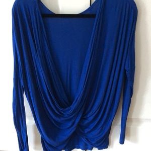 Royal Blue Drape Back Shirt